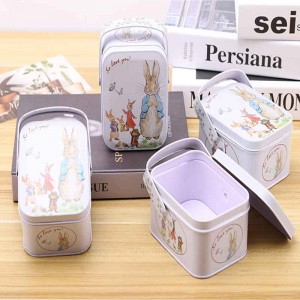 Ruoka Grade Candy Tin Box Small Tin Box ja Handle108 * 80 * 60mm