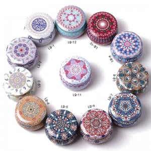 Kynttilänjalka himmeä metalli voi karkkia pakkaus tina voi 77 * 50 mm